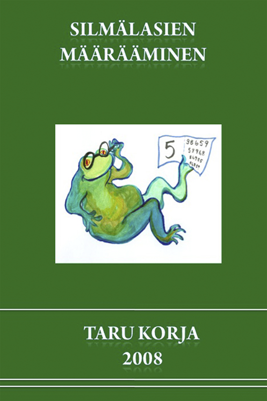 Silmälasien määrääminen -kirjan kansi